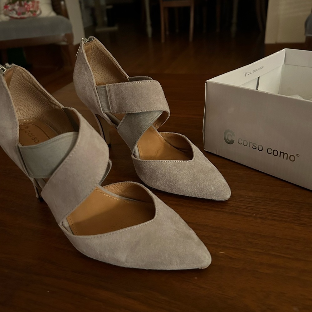 Grey Suede Corso Como heels